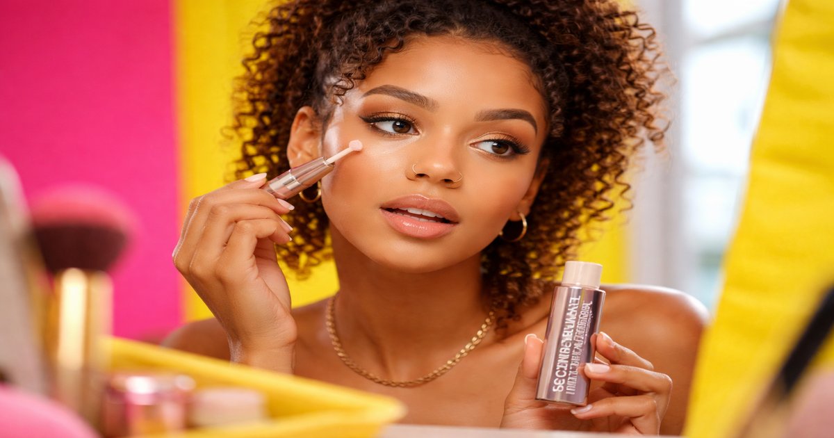 makeup revolution concealer in use