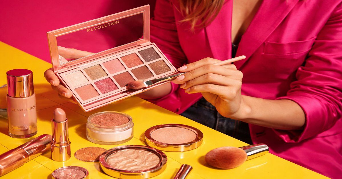 revolution makeup in use